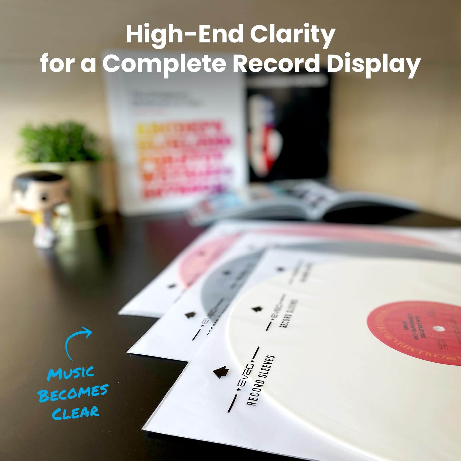 50 PCS Inner Sleeves for Vinyl Records 12"