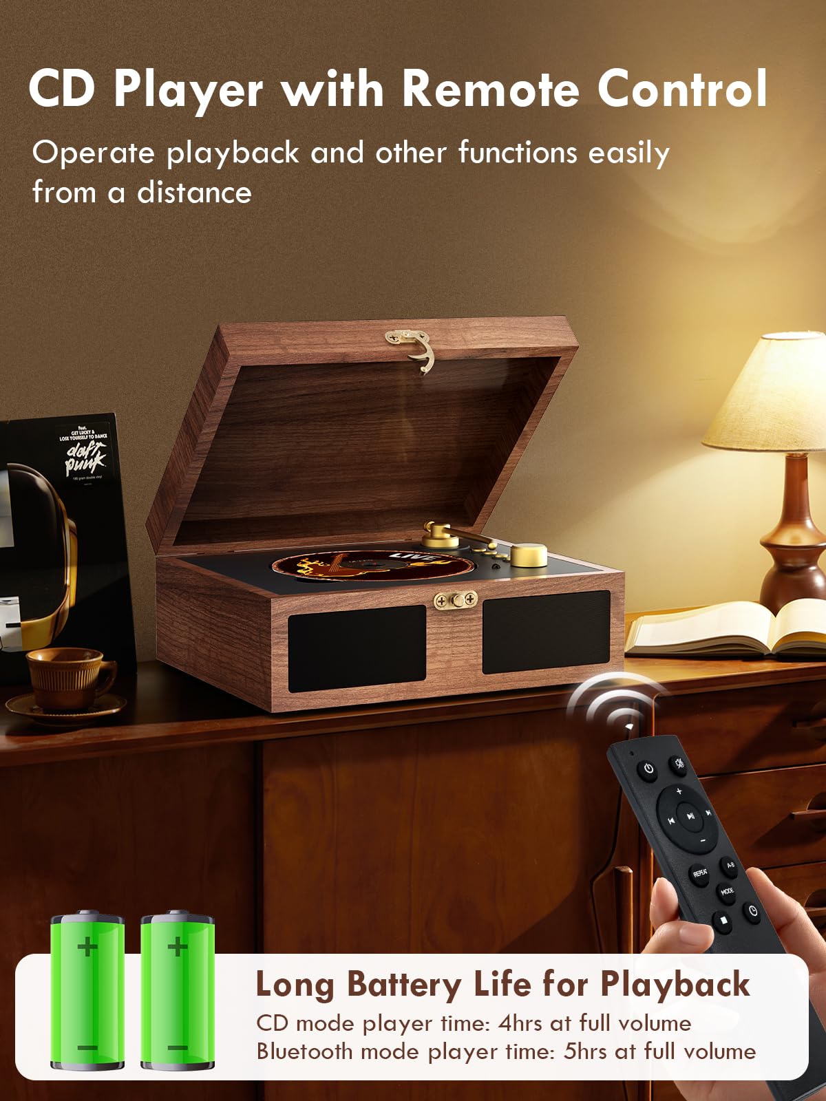 RetroAudio CD Player C6,Brown