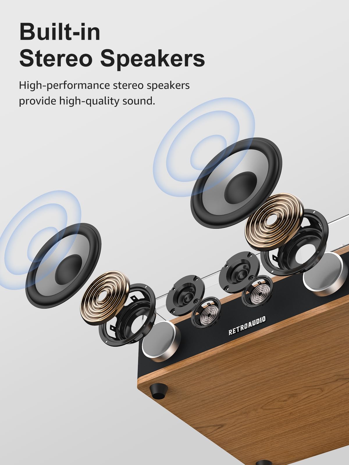RetroAudio Vinyl Record UD005,Walnut