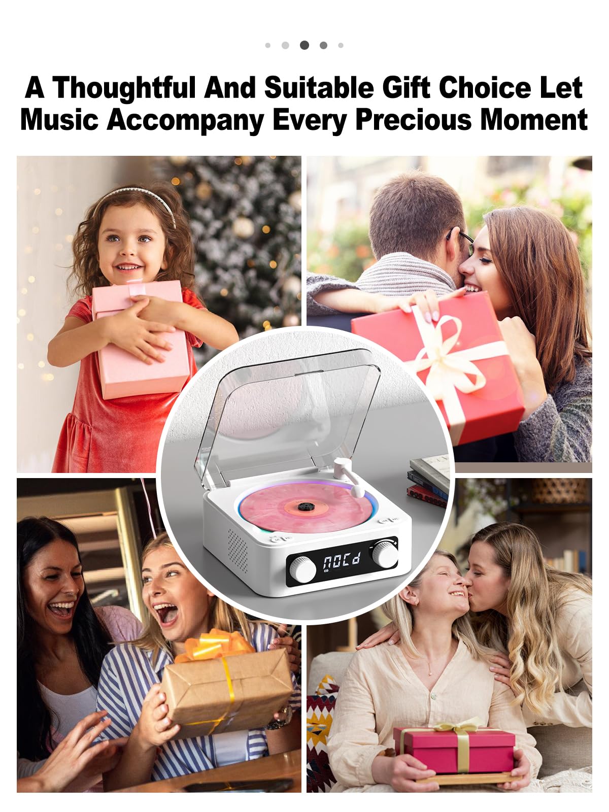 RetroAudio CD Player with Built-in Speakers HD-26