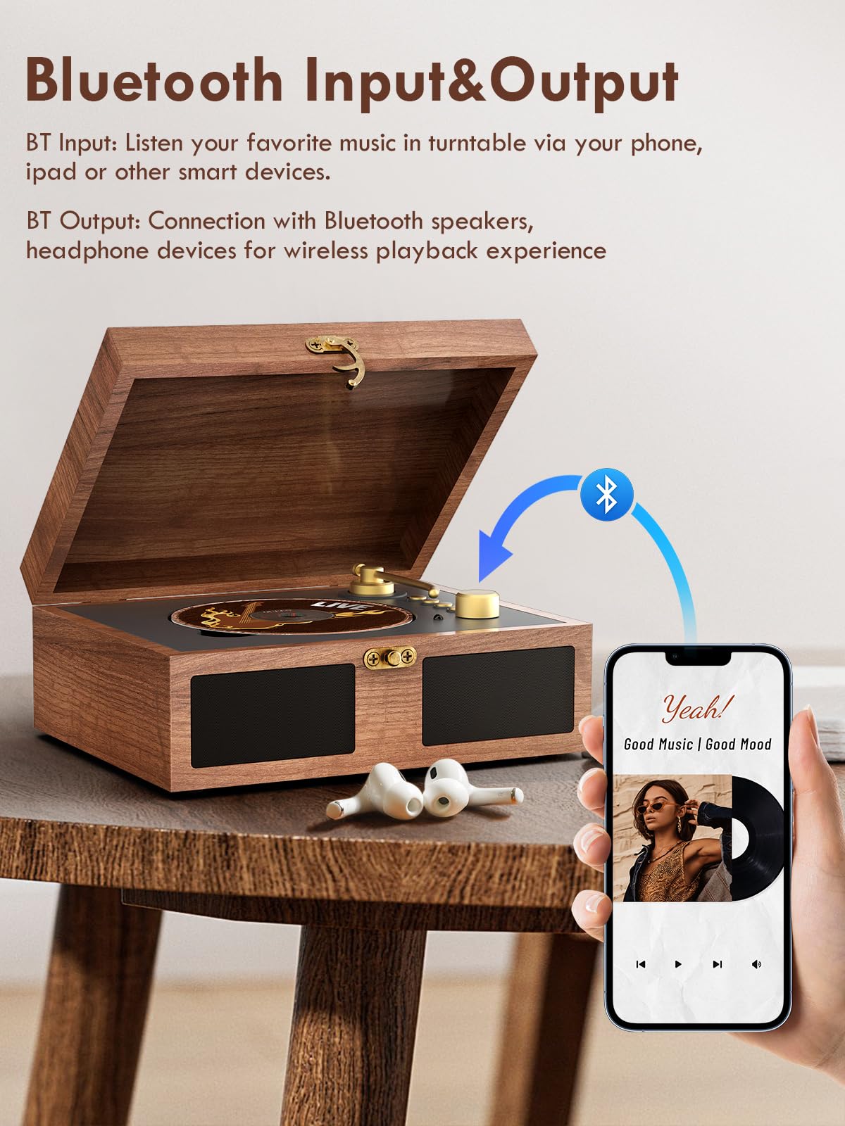 RetroAudio CD Player C6,Brown