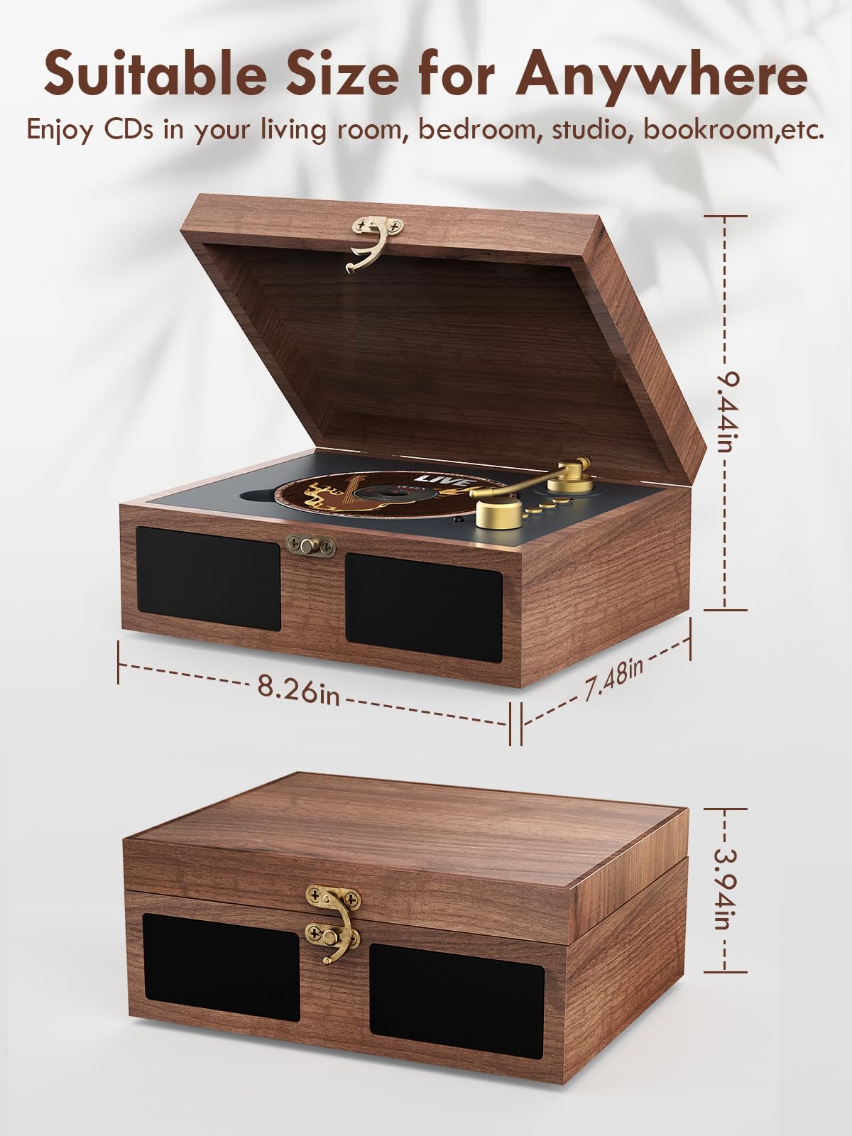 RetroAudio CD Player C6,Brown