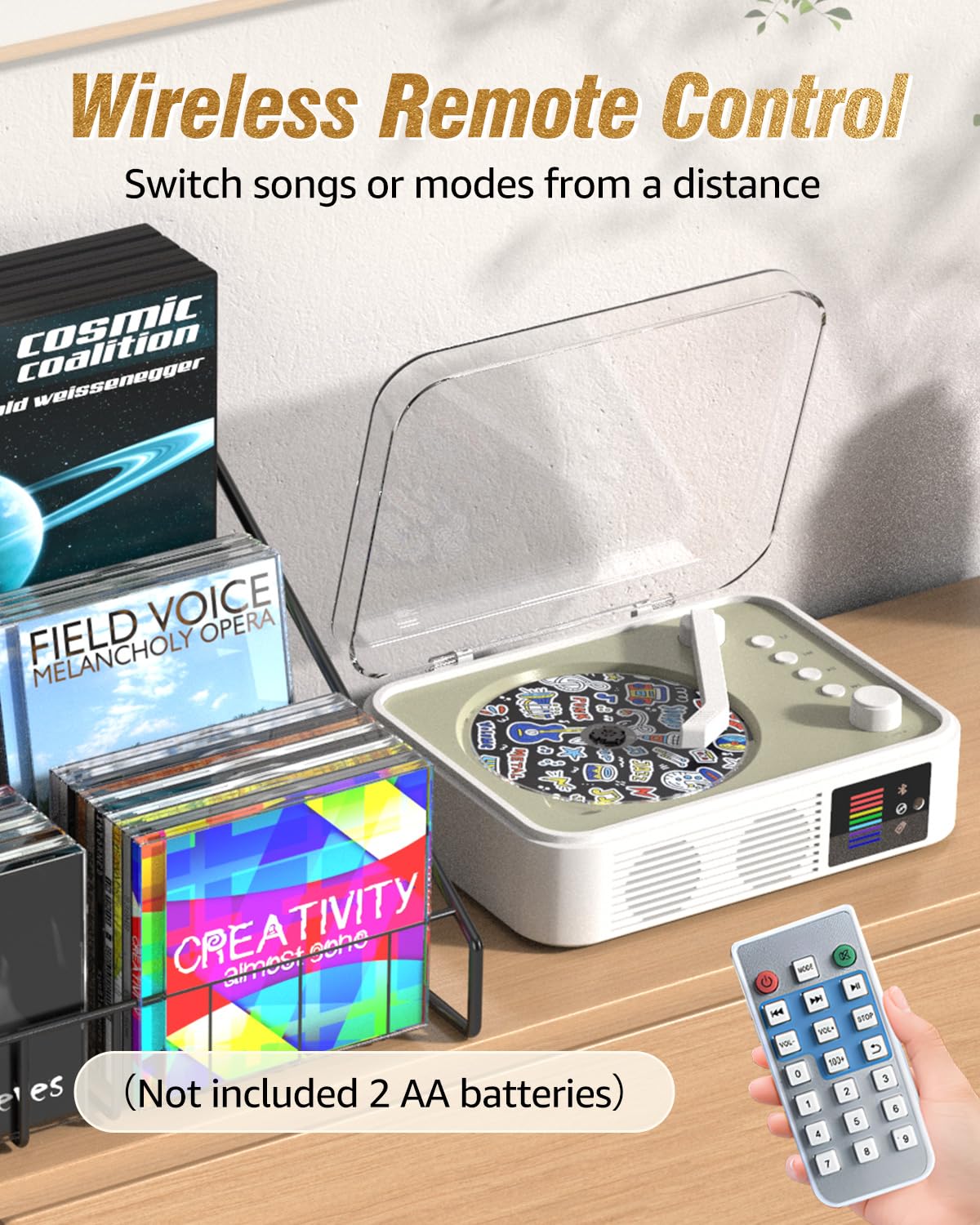 RetroAudio CD Player CD001,White