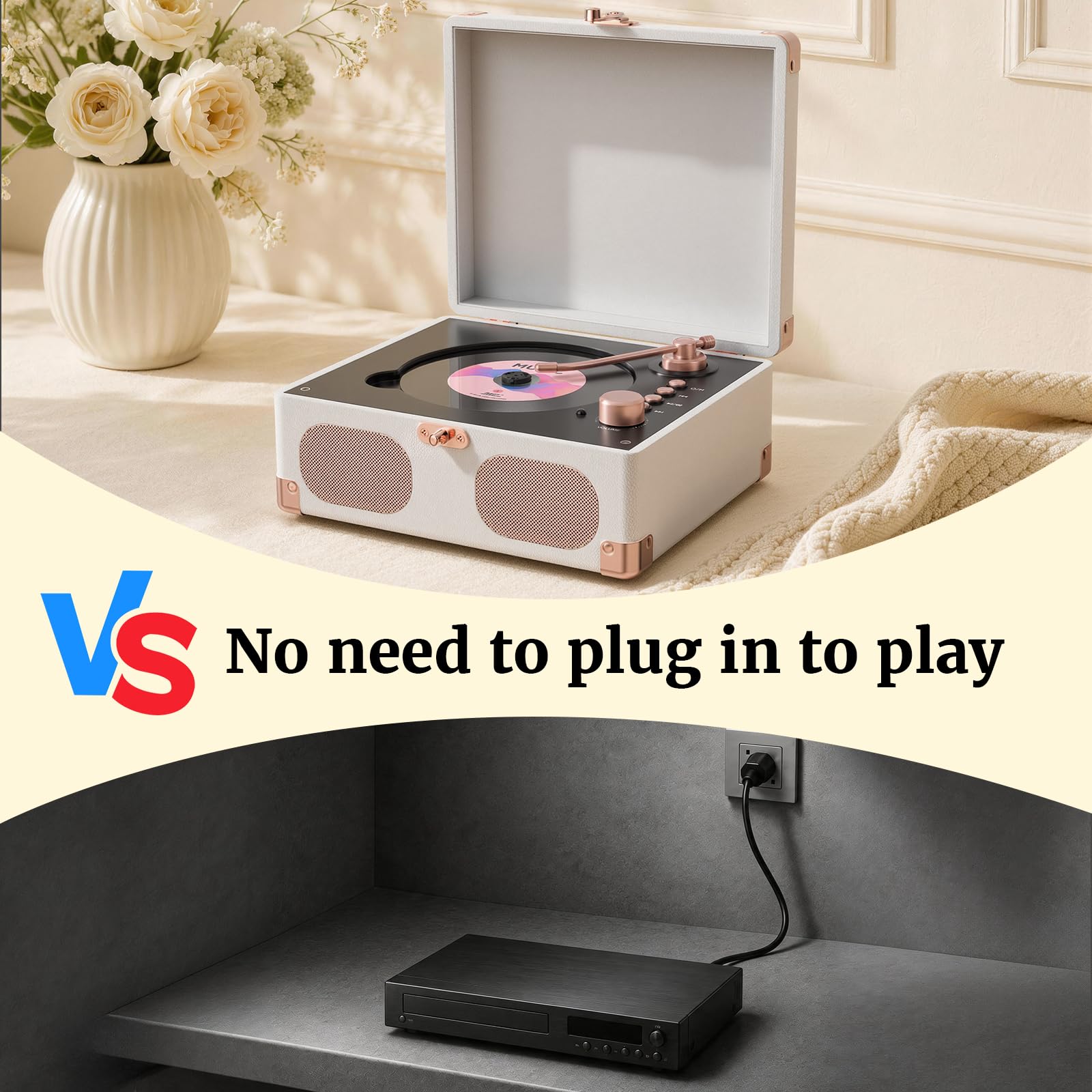 RetroAudio Suitcase CD Player C7,White