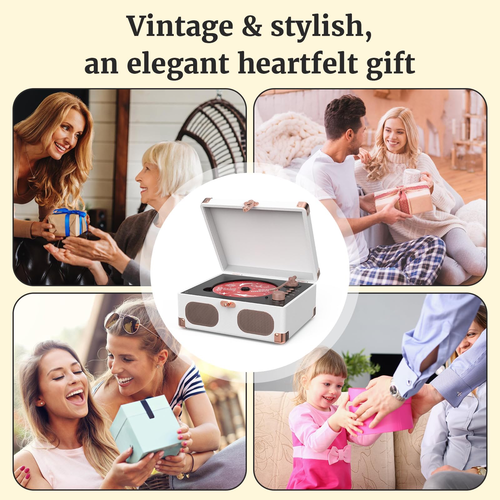 RetroAudio Suitcase CD Player C7,White