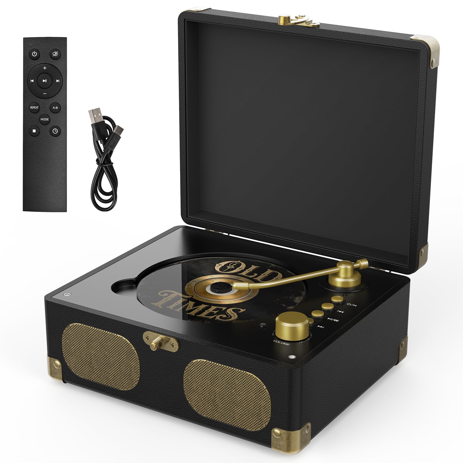 RtroAudio CD Player with Speakers Retro Portable CD Players for Home